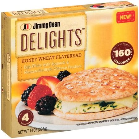 Jimmy Dean Delights Honey Wheat Flatbread Egg White With Spinach & Mozzarella