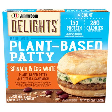Jimmy Dean Delights Plant-Based Patty, Spinach & Egg White Sandwich commercials