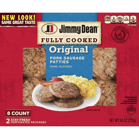 Jimmy Dean Fully Cooked Original Pork Sausage Patties logo
