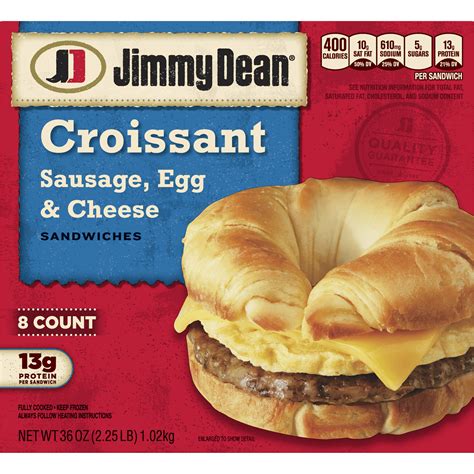 Jimmy Dean Sausage, Egg & Cheese Croissant Sandwiches