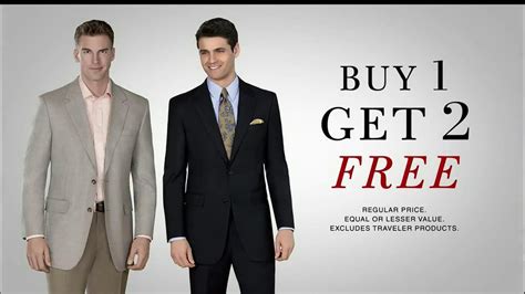 JoS. A. Bank TV commercial - Buy 1, Get 2 Free or Buy 1 Get 3 Free