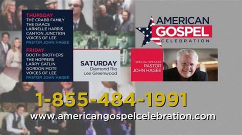 John Hagee Ministries TV commercial - 2016 American Gospel Celebration