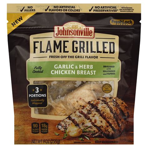 Johnsonville Sausage Flame Grilled Garlic & Herb Chicken Breast logo