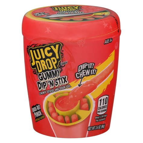 Juicy Drop Gummy Dip 'N Stix Knock-Out Punch logo