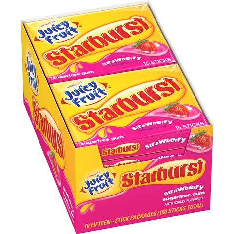 Juicy Fruit Starburst Gum Strawberry