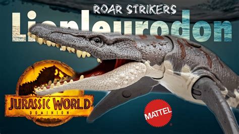Jurassic World (Mattel) Dominion Roar Strikers Liopluerodon Dinosaur logo