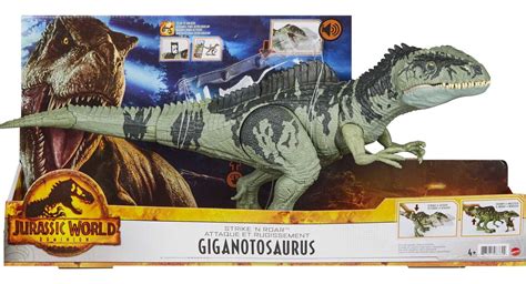 Jurassic World (Mattel) Dominion Strike 'N Roar Giganotosaurus Dinosaur Figure logo