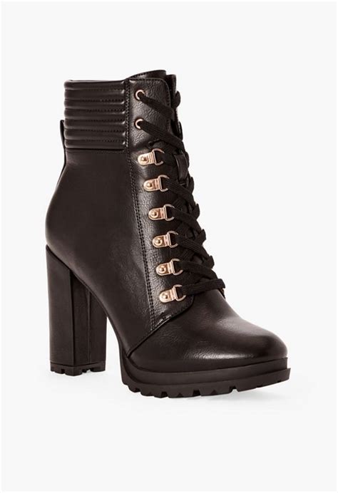 JustFab.com Shandee Lace-Up Bootie logo