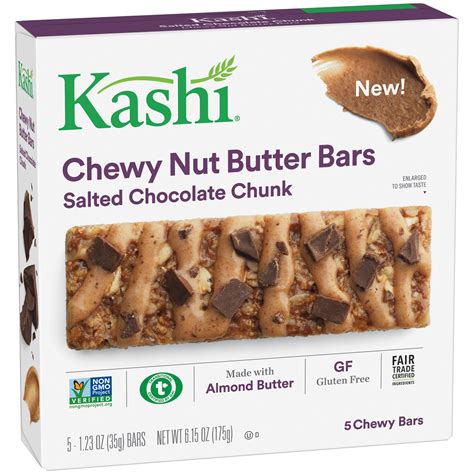 Kashi Foods Chewy Nut Butter Bar Salted Chocolate Chunk