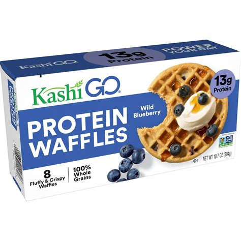 Kashi Foods Go Protein Waffles Blueberry logo