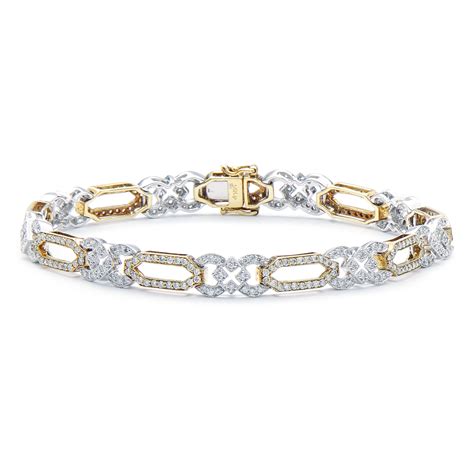 Kay Jewelers Multi Diamond Cushion Link Bracelet logo