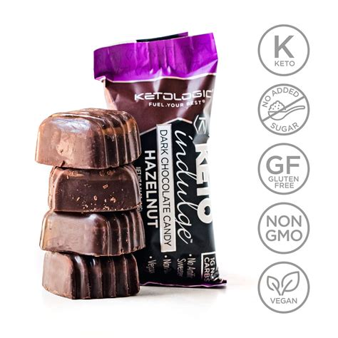 KetoLogic Keto Indulge Hazelnut Dark Chocolate Candy logo