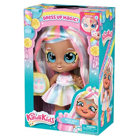 Kindi Kids Dress Up Magic Marsha Mello Unicorn Face Paint Reveal Doll commercials