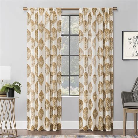 Kohl's Scott Living 1-panel Angelou Leaf Textured Sheer Window Curtain commercials