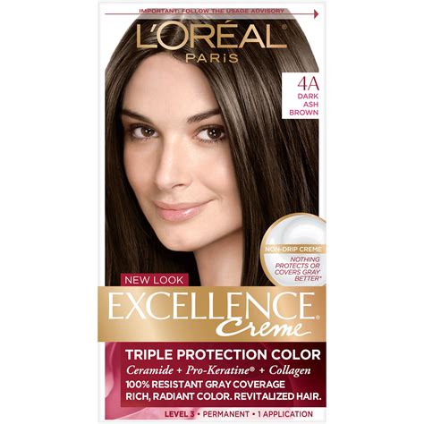 L'Oreal Paris Hair Care 4A Dark Ash Brown Excellence Creme Permanent Triple Protection commercials