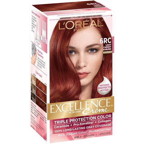 L'Oreal Paris Hair Care Excellence Creme 6R Light Auburn logo