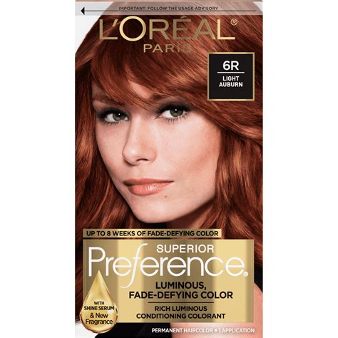 L'Oreal Paris Hair Care Superior Preference Hair Color: 6R Light Auburn commercials
