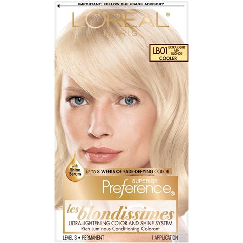 L'Oreal Paris Hair Care Superior Preference LB01 Ultra Light Ash Blonde logo
