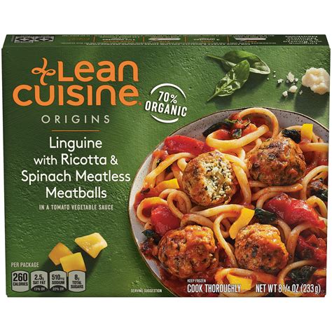 Lean Cuisine Origins Linguine with Ricotta & Spinach Meatless Meatballs logo