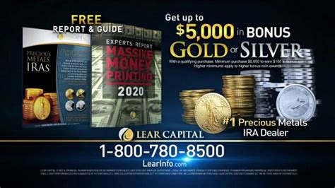 Lear Capital TV Spot, 'Massive Money Printing: Get Up to $5,000 in Bonus Gold or Silver' created for Lear Capital