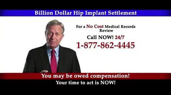 Lee Murphy Law TV Spot, 'Billion Dollar Hip Implant Settlement'