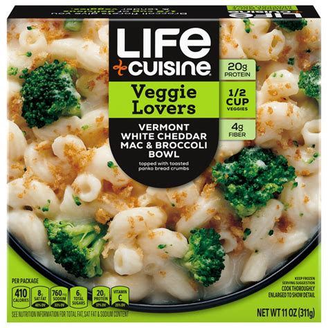 Life Cuisine Meatless Lifestyle Vermont White Cheddar Mac & Broccoli Bowl