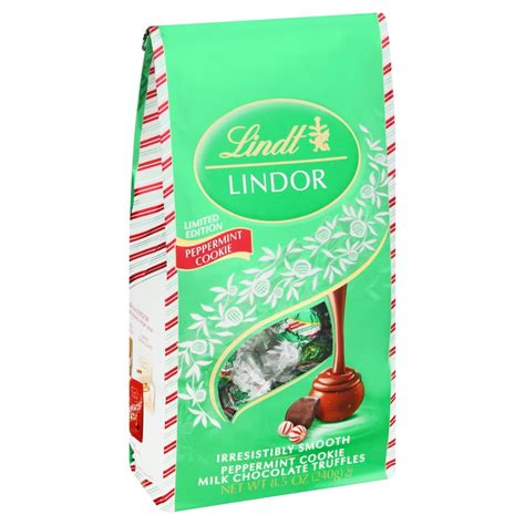 Lindt Lindor Peppermint Cookie Milk Chocolate Truffles