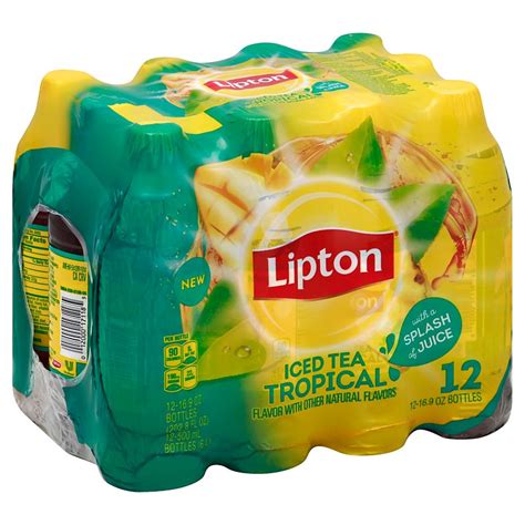 Lipton Black Iced Tea With a Splash of Juice Tropical logo