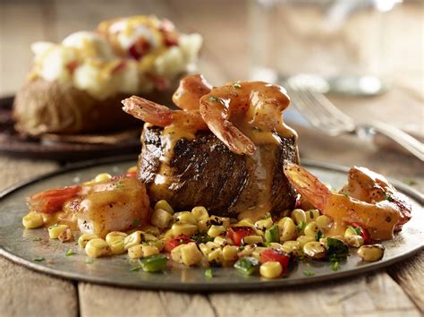 Longhorn Steakhouse Smoky Pepper Crusted Filet With Shrimp