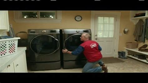 Lowes TV commercial - How to Install a New Washing Machine with One Finger