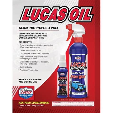 Lucas Marine Products Slick Mist Speed Wax commercials