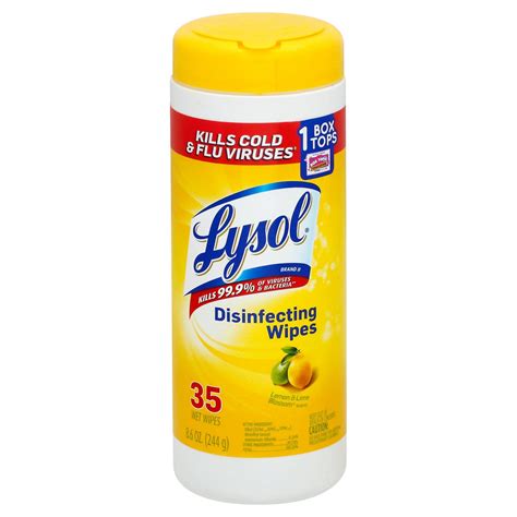 Lysol Disinfecting Wipes Lemon & Lime Blossom logo