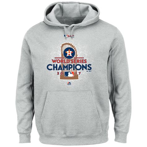MLB Shop Men's Houston Astros Heather Gray 2017 World Series Champions Hoodie logo