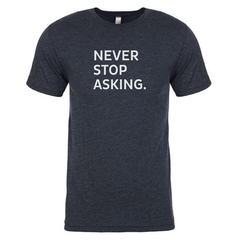MSNBC Store The Rachel Maddow Never Stop Asking T-Shirt logo