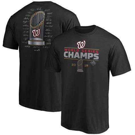Majestic Athletic Men's Washington Nationals 2019 World Series Champions Roster T-Shirt