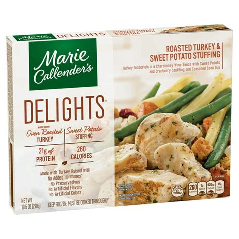 Marie Callender's Delights Roasted Turkey & Sweet Potato Stuffing logo