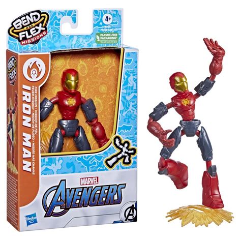 Marvel (Hasbro) Bend And Flex 6-Inch Iron Man logo