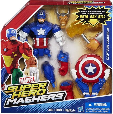 Marvel (Hasbro) Marvel Super Hero Mashers Captain America Figure logo