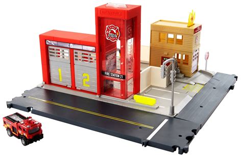 Matchbox Action Drivers Fire Station Rescue Playset logo