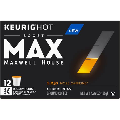 Maxwell House MAX Boost 1.25x Caffeine K-CUP Pods commercials