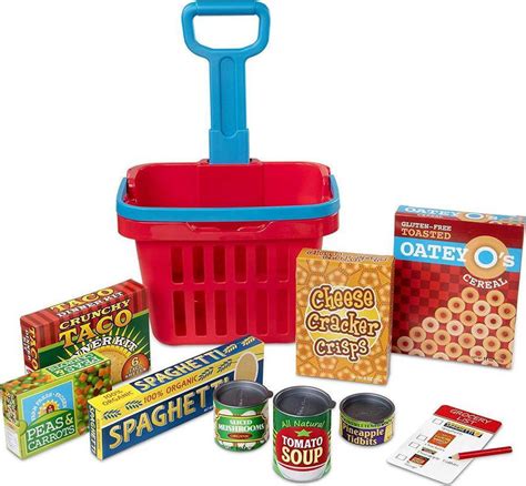 Melissa & Doug Fill and Roll Grocery Basket Play Set