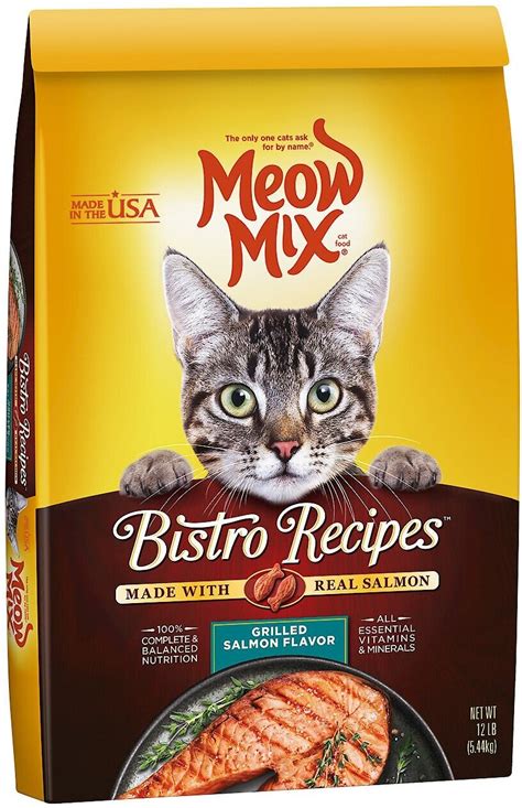 Meow Mix Bistro Recipes Grilled Salmon Flavor logo