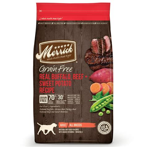 Merrick Pet Care Grain Free Real Buffalo and Sweet Potato Dry Dog Food commercials
