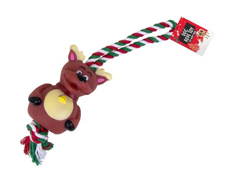Merry & Bright Collection Holiday Plush Santa Rope Dog Toy logo