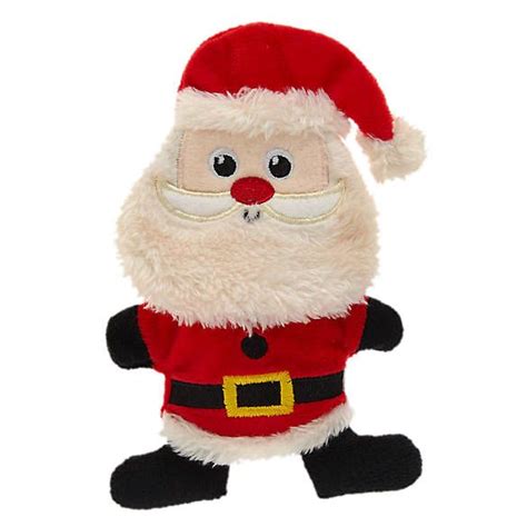 Merry & Bright Collection Holiday Santa Flattie Dog Toy Crinkle Squeaker commercials