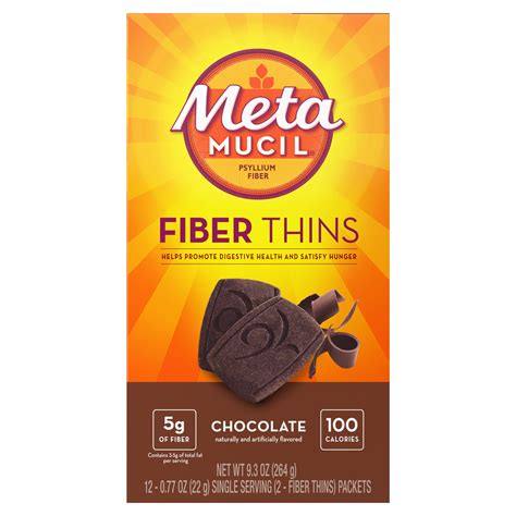 Metamucil Fiber Thins Chocolate logo