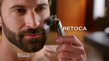 MicroTouch Solo Titanium TV Spot, 'Retoca y recorta'