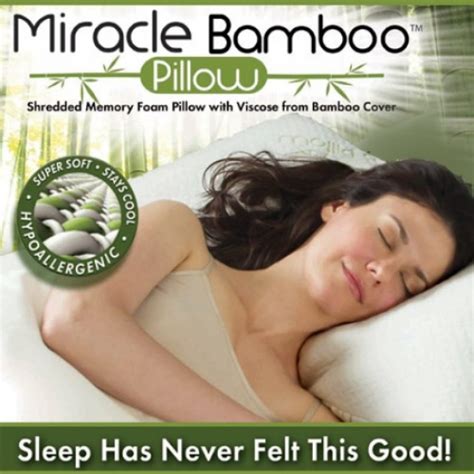 Miracle Bamboo Pillow Pillow Cushion commercials