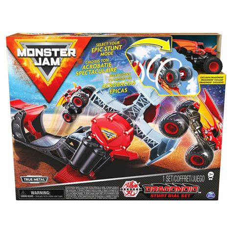 Monster Jam Toys Bakugan Dragonoid Stunt Dial Playset with Monster Truck logo