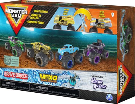 Monster Jam Toys Color Change Trucks: Bulldozer logo